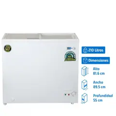 VENTUS - Freezer Horizontal 210 Litros Blanco Dual CTV-210