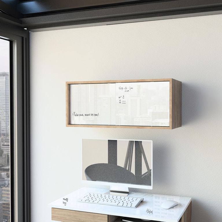 Repisa Note Melamina 1 Nivel(es) 81x33x33 cm Blanco/Miel
