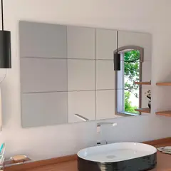TUHOME - Espejo Baño Rectangular 120x72 cm Gris Siena