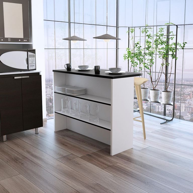 Isla de cocina 120x60x90 cm wengue