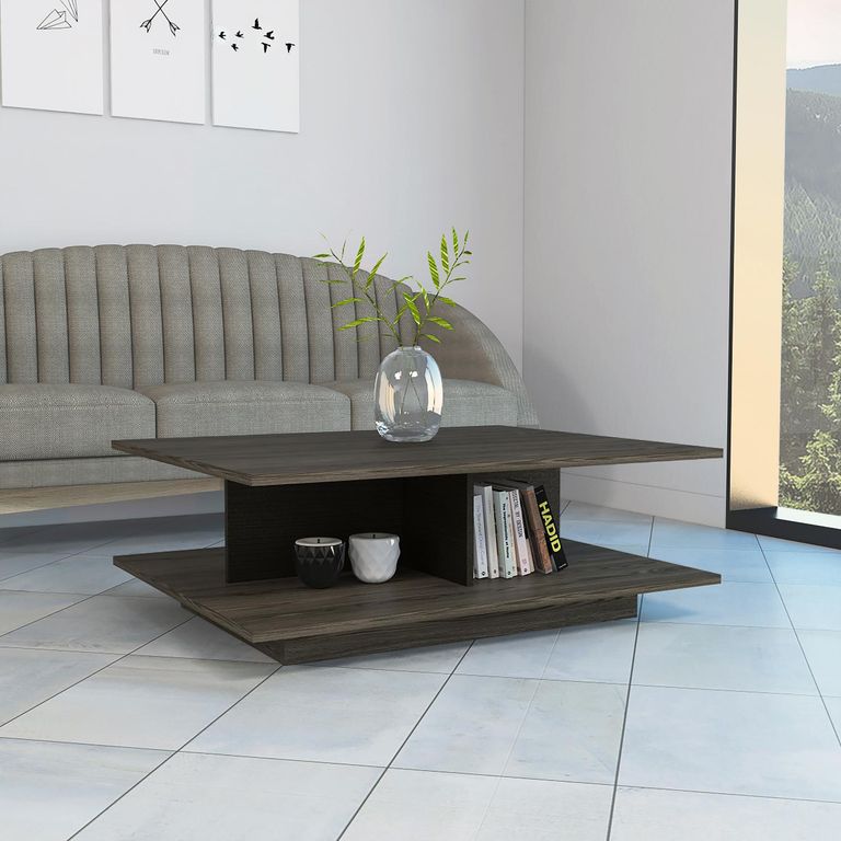 Mesa de centro 100x80x35 cm coñac
