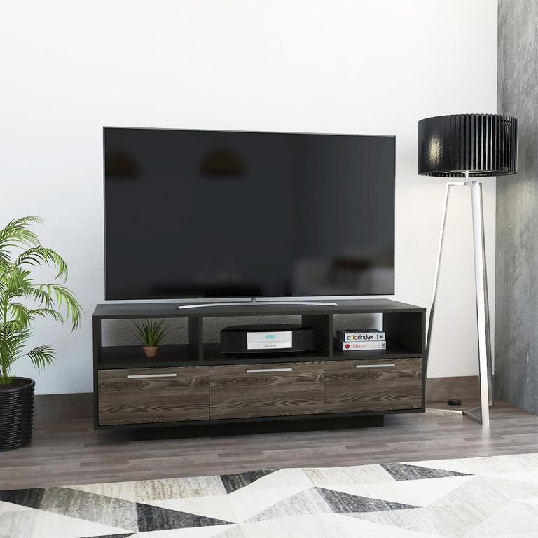 Rack de TV 58" 130x50x49 Wengue/coñac