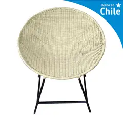 DECO MIMBRE - Sillón nido blanco fibra natural