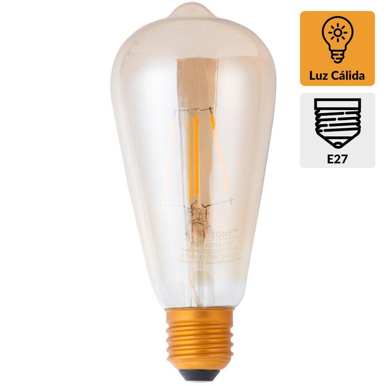Ampolleta Led Vintage Pera 4 W E27 440 lm Luz Cálida