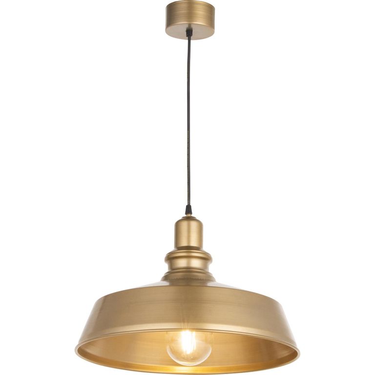 Lámpara Colgante 1 Luz Metal Dorado