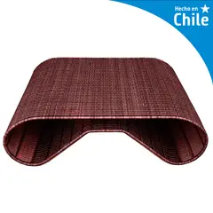 DECO MIMBRE - Mesa Gina Rectangular MimbreFierro 120x35x80 cm Chocolate
