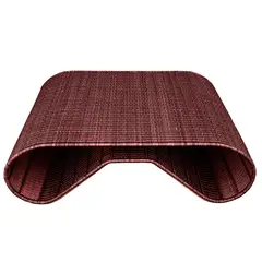 DECO MIMBRE - Mesa Gina Rectangular Mimbre<multisep/>Fierro 120x35x80 cm Chocolate
