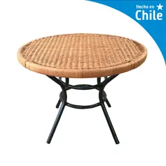DECO MIMBRE - Mesa Nido Redonda Fierro 55x40x55 cm Natural