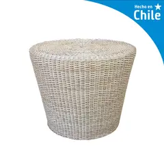 DECO MIMBRE - Puff conico blanco Blanco