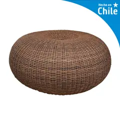 DECO MIMBRE - Puff colonial chocolate Chocolate