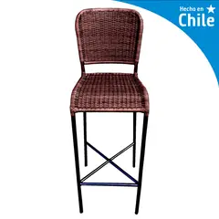 DECO MIMBRE - Silla bar costa chocolate