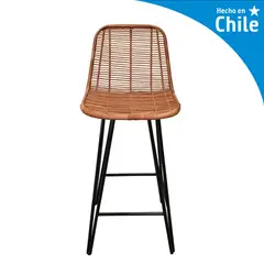 DECO MIMBRE - Silla para Terraza Fibra Natural Cantillana Natural 100x40x35 cm