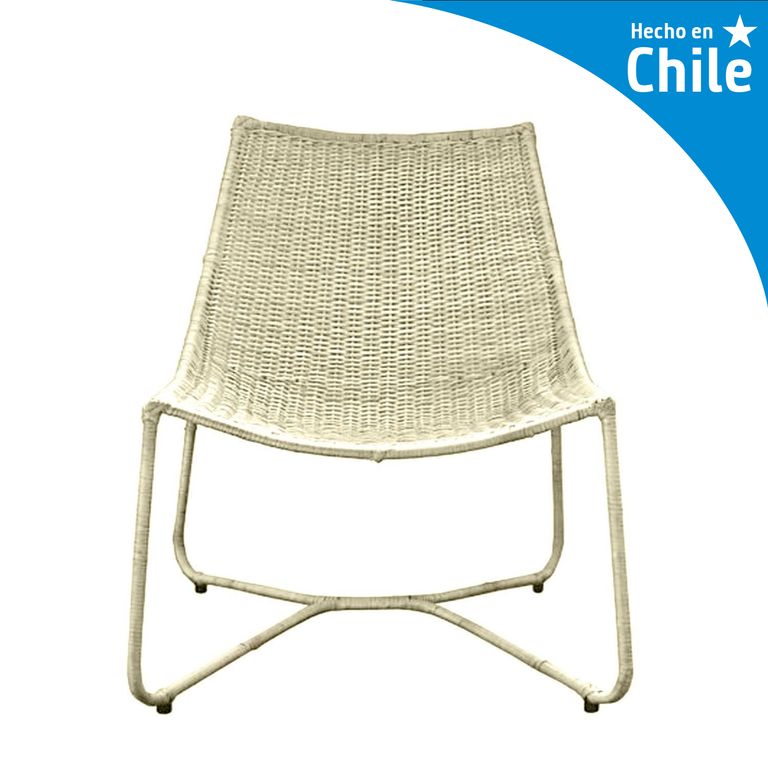 Sillón Luisa blanco fibra natural