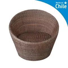 DECO MIMBRE - Sillón mao chocolate 80x80x70 cm