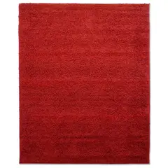 IDETEX - Alfombra Shaggy Lisa 150x200 cm Polipropileno Rojo