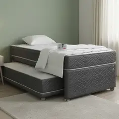 CELTA - Cama 1.5 plazas Infantil Apolo Gris Oscuro