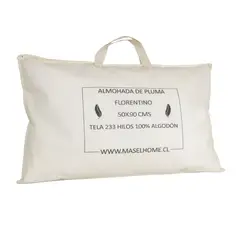 MASEL - Almohada de Plumas para Dormir 50x90 cm
