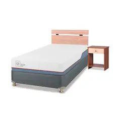 CIC - Cama Americana Excellence Plus 1,5 Plazas + Muebles Olmo