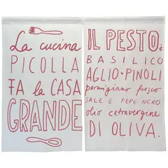 ATMOSPHERA HOME - Cortina cocina Italiana tinto 2 paños 70x115 cm