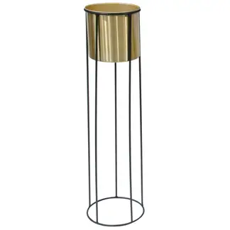 JUST HOME COLLECTION - Macetero con Base de Metal 26x26 cm Dorado