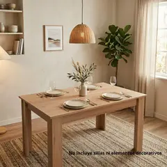 TUHOME - Mesa de comedor rectangular 120x88 cm