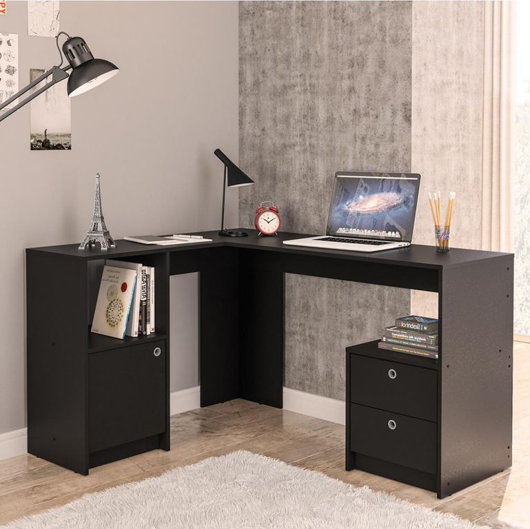 Escritorio 135x75,5x112,5 cm negro