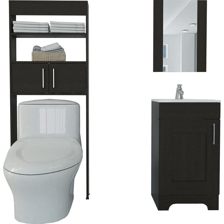 Set Mueble Lavamano/Espejo/Mueble Optimizador Wengue
