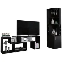 TUHOME - Combo bar + rack TV 40