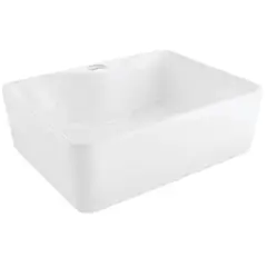 DOMSA - Lavamanos Sobrepuesto Forma Rectangular Loza 40x13x30 cm Blanco