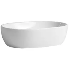 DOMSA - Lavamanos Sobrepuesto Forma Ovalada Loza 47.5x14x34 cm Blanco
