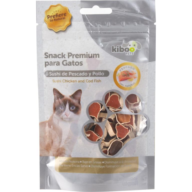 Snack gato rebanadas de pato