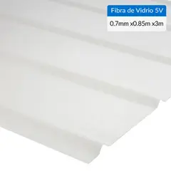FEMOGLAS - Plancha Fibra de vidrio Ondulada 0.7 mm 90x300 cm Luz Difusora