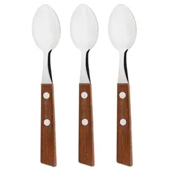 TRAMONTINA - Set de 3 Cucharas Té con Mango Café