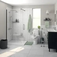 SENSI DACQUA - Asiento De Muro Plegable Antideslizante Soporta 130 Kg