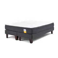 DRIMKIP - Cama King Europea Eurotop Gris