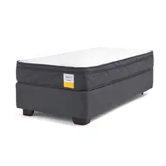 DRIMKIP - Cama Americana Eurotop 1 plaza Gris