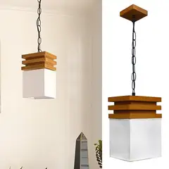 CAROLD STEVENS - Lámpara colgante everest madera 1 luz E27