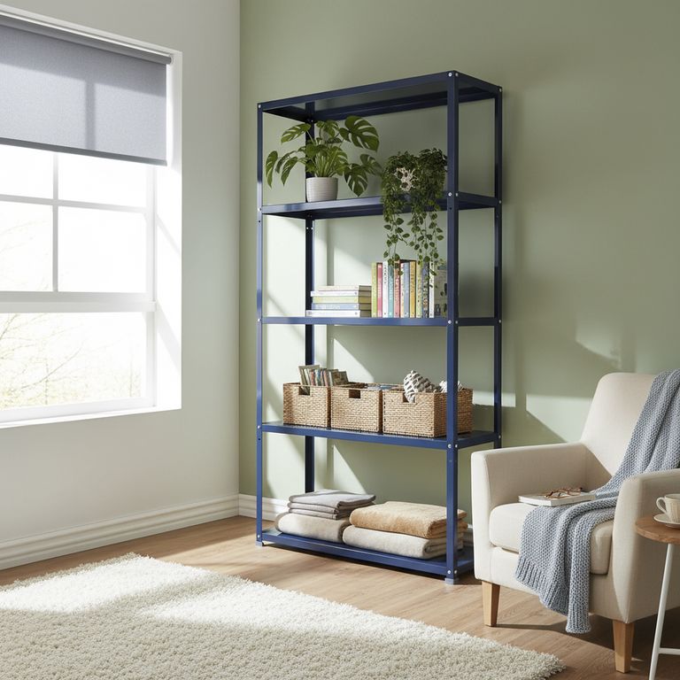 Estante Metal 5 Nivel(es) 90x172x30 cm Azul