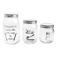 JUST HOME COLLECTION - Frasco con Frases Vidrio 1400 ml
