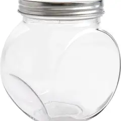 JUST HOME COLLECTION - Frasco Redondo con Tapa Silver Vidrio 660 ml