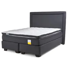 DRIMKIP - Cama Americana Eurotop 2 Plazas Plus BD 150x200 cm + Topper + Respaldo