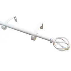 METALHSA - Set de Barra Simple 16 mm extensible 200-250 cm blanco