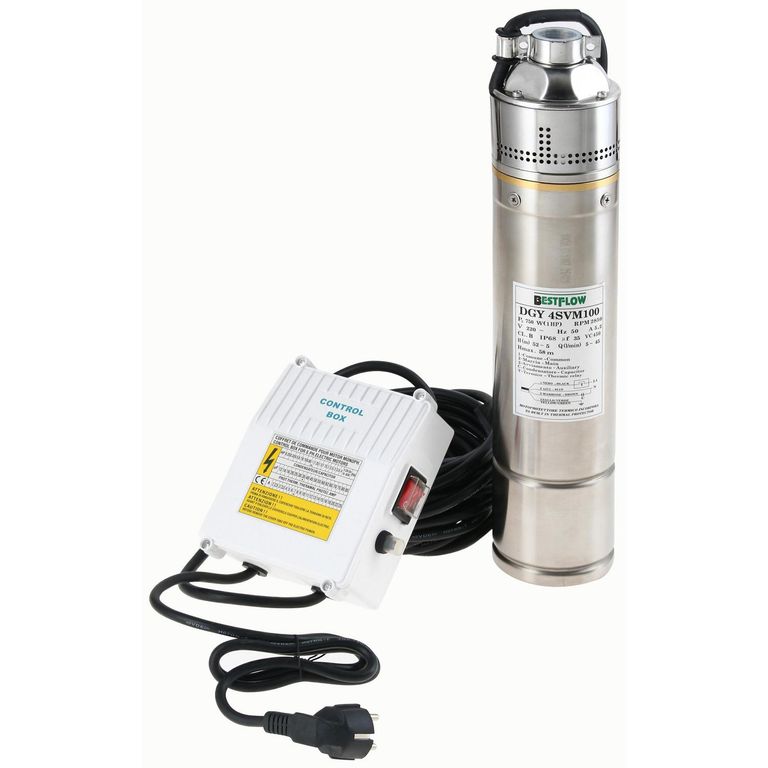 Bomba sumergible para pozo 4" 1 HP 45 l/min 220 v