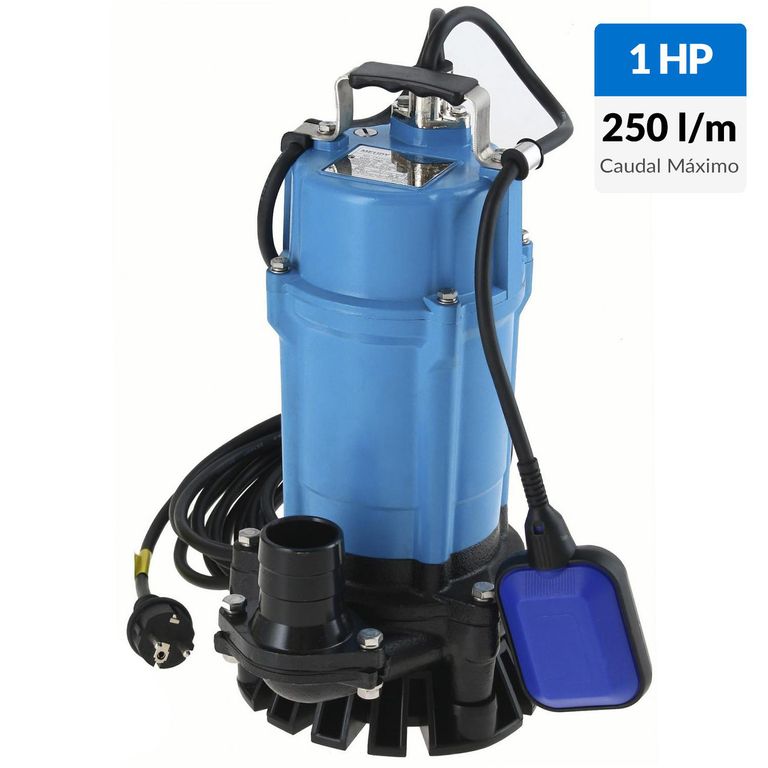 Bomba sumergible 1 HP 220 V 250 l/min