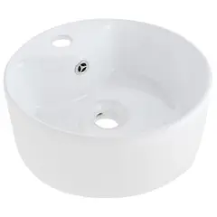 DOMSA - Lavamanos Sobrepuesto Forma Redonda Loza 32x14x32 cm Blanco
