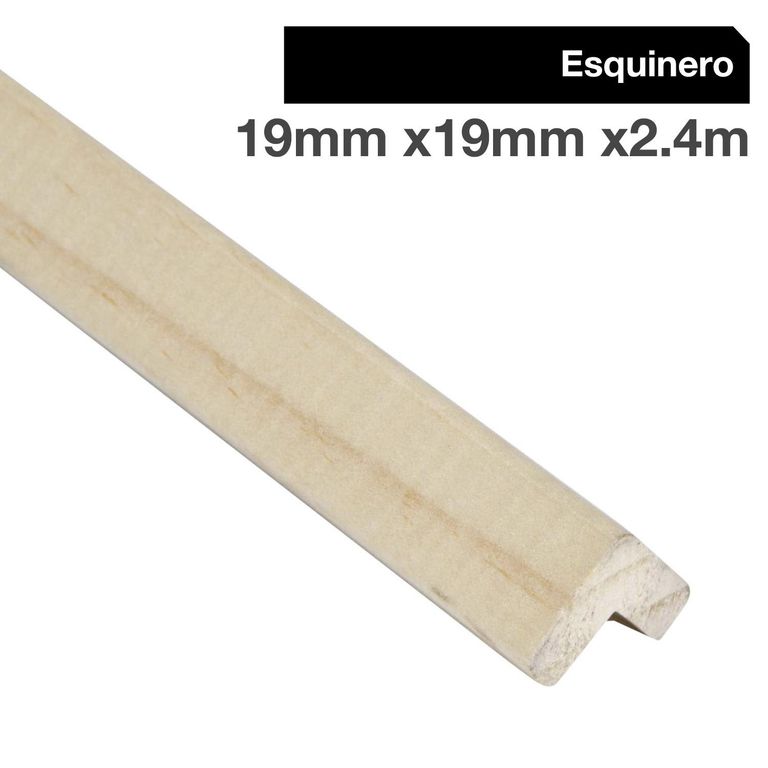 Moldura Esquinero Pino Finger Natural 19 mm 1.9x300 cm