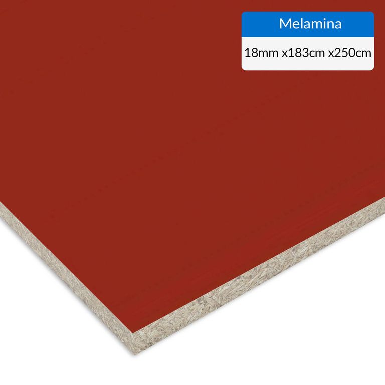Melamina Rojo colonial 18 mm 183x250 cm