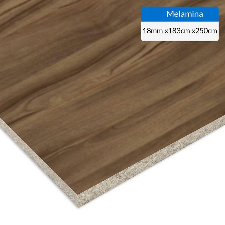 Melamina Nogal terracota 18 mm 183x250 cm