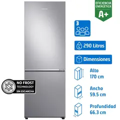 SAMSUNG - Refrigerador Bottom Freezer No Frost 290 Litros Elegant Inox RB30N4020S8/ZS