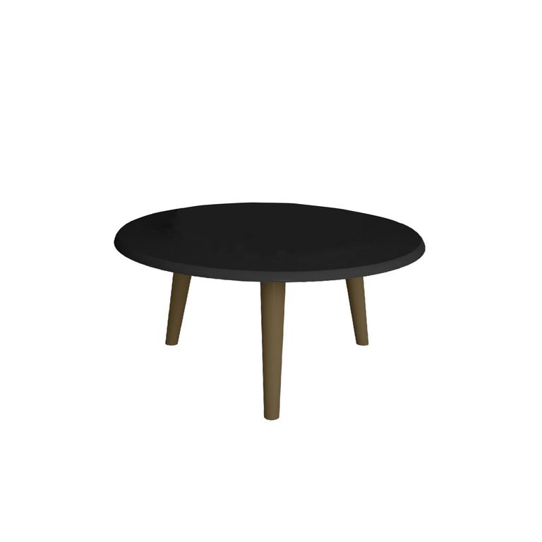 Mesa de centro negro 35x59x59 cm